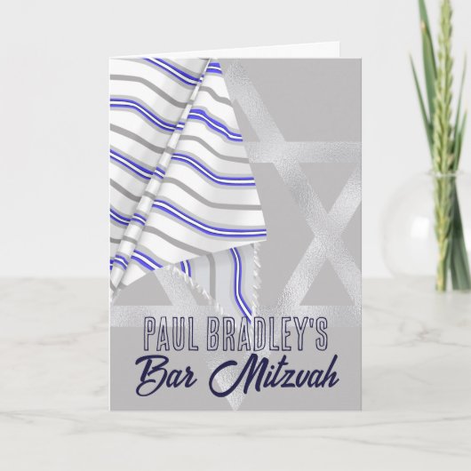 Gebet Shawl Tallit Blue Silver Star von David Einladung (Vorderseite)