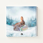 Gebet Sonnenkaninchen im Schneebildschirm Notizblock (Rückseite)