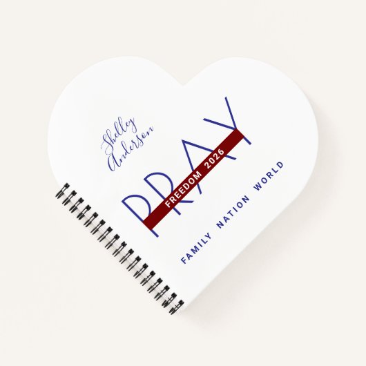 Gebet stellt Freiheit 2026 Notizblock (Vorderseite)