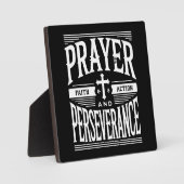 Gebet und Beharrlichkeit - Glaube, Hustel, Erfolg Fotoplatte (Vorderseite)