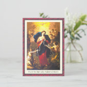 Gebet Unsere Dame Undoer weiß gesegnete Jungfrau M Karte (Stehend Vorderseite)