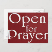 Gebet-Unterschrift offen Postkarte (Vorne/Hinten)