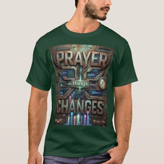 Gebet verändert Dinge – Futuristisches Steampunk T T-Shirt (Vorderseite)