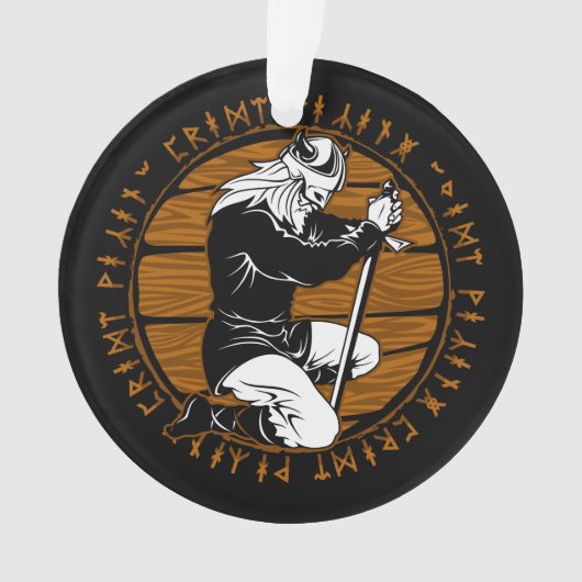 Gebet Viking Warrior Runes Christmas Ornament (Vorderseite)