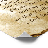 Gebet von Jabez 1 Chroniken 4:10 Bibel Poster (Ecke)