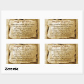 Gebet von Jabez 1 Chroniken 4:10, Bibelverse Rechteckiger Aufkleber (Blatt)