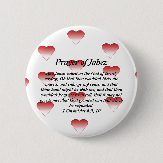 Gebet von Jabez Knopf Button (Vorderseite)