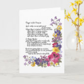 Gebet von St Francis Karte (Gelbe Blume)