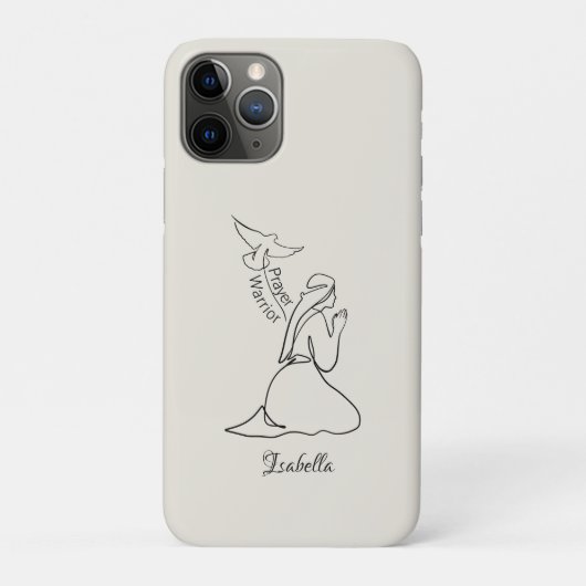 Gebet-Warrior-Design & Kundenname Case-Mate iPhone Hülle (Rückseite)