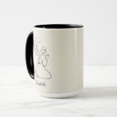Gebet-Warrior-Design & Kundenname Tasse (Vorderseite Links)