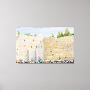 Gebet, Western Wall KOTEL Jerusalem Alte Stadt Kun Leinwanddruck