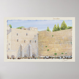 Gebet, Western Wall KOTEL Jerusalem Alte Stadt Kun Poster