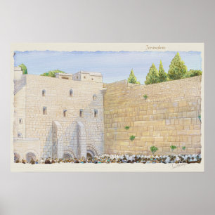 Gebet, Western Wall KOTEL Jerusalem Alte Stadt Kun Poster
