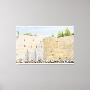Gebet, Westliche Mauer KOTEL Jerusalem Altstadt Ku Leinwanddruck