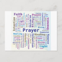 Gebet Word Cloud mehrfarbig