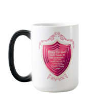 Gebet zu Gott Candy Apple Pink Design Morph Tasse