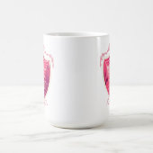 Gebet zu Gott Candy Apple Pink Design Morph Tasse (Zentrum)