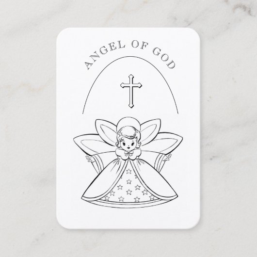 Gebet zu meiner Guardian Angel Holy Card Visitenkarte (Vorderseite)