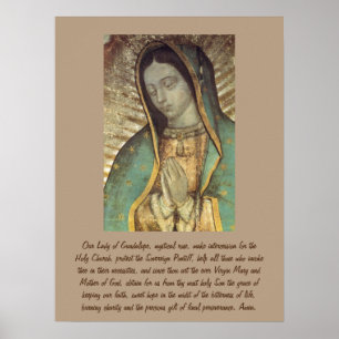 Gebet zu unserer Mutter von Guadalupe Poster
