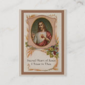 Gebet zum heiligen Herzen heiliger Karte Jesuss (Vorderseite)