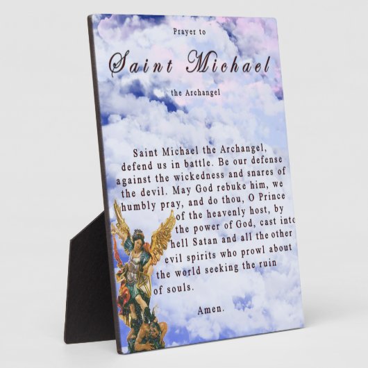 Gebet zum Heiligen Michael dem Erzengel Fotoplatte (Seite)