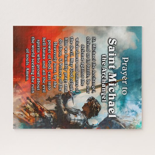 Gebet zum Heiligen Michael dem Erzengel Puzzle (Horizontal)