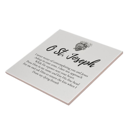 Gebet zur St. Joseph Keramik Tile Fliese (Seite)