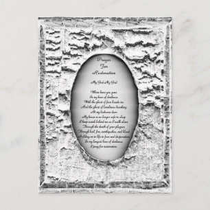 Gebet zur Wiederherstellung Postkarte