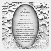 Gebet zur Wiederherstellung Quadratischer Aufkleber (Vorderseite)