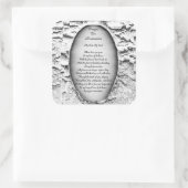 Gebet zur Wiederherstellung Quadratischer Aufkleber (Tasche)