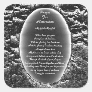 Gebet zur Wiederherstellung Quadratischer Aufkleber