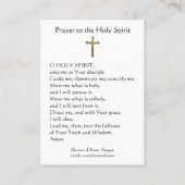 Gebete an die Heilige Geist Gesegnete Jungfrau Hei Visitenkarte (Rückseite)