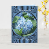 Gebete - blaue Hydrangea - passen Sie jede Gelegen Karte (Gelbe Blume)