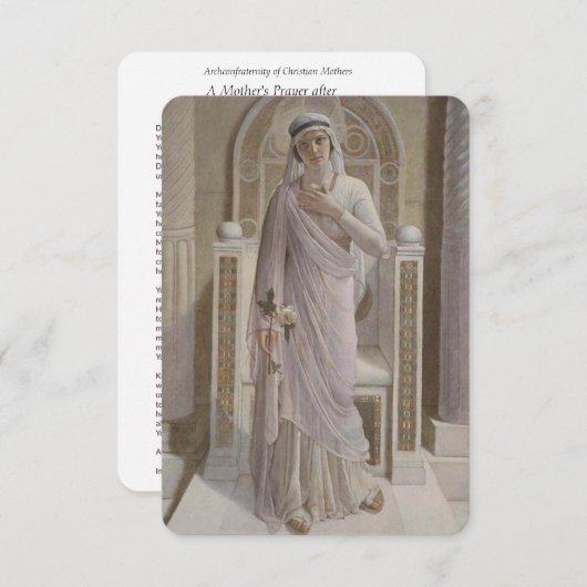 Gebete der katholischen Mutter nach der heiligen K Dankeskarte (Vorne/Hinten)