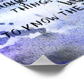 Gebete der Stille hübsches blaues Aquarelldesign Poster (Ecke)