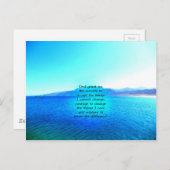 Gebete der Stille mit blauem Meer und Phantastisch Postkarte (Vorne/Hinten)