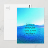 Gebete der Stille mit blauem Meer und Phantastisch Postkarte (Vorne/Hinten)