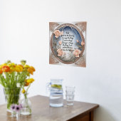 Gebete der Stille mit Blume und Rahmen Foliendrucke (Ablage(Küche))