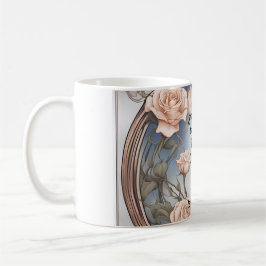 Gebete der Stille mit Blume und Rahmen Kaffeetasse