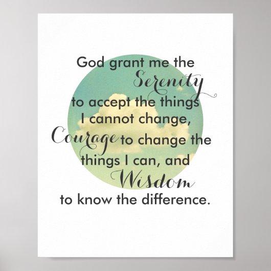 Gebete der Stille Zitat Plakat Natur Foto Kunst (Vorne)