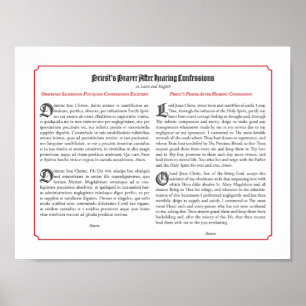 Gebete des Priesters nach Bekenntnis Poster