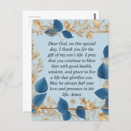 Gebete einer Mutter für ihren Sohn Postkarte