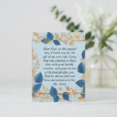 Gebete einer Mutter für ihren Sohn Postkarte (Stehend Vorderseite)