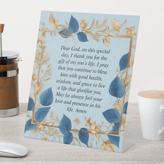 Gebete einer Mutter für ihren Sohn Sockelschild (In Situ)