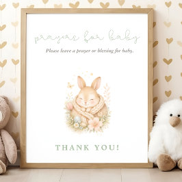 Gebete für Baby bei der Baby Shower zum kleinen Hä Poster