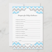 Gebete für Baby, BOY Baby Dusche Wünsche Spiel