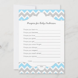 Gebete für Baby, BOY Baby Dusche Wünsche Spielkart