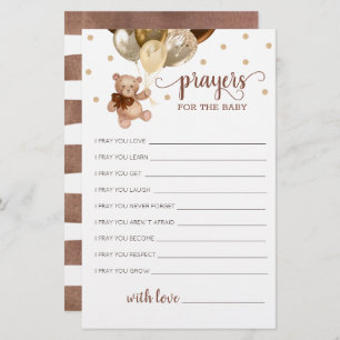 Gebete für Baby Shower Teddy Bear