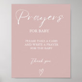 Gebete für Babybrunnen Wünsche Babydusche Zeichen Poster (Vorne)