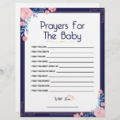 Gebete für das Baby [Blumenrahmen] Briefbogen (Vorne/Hinten)